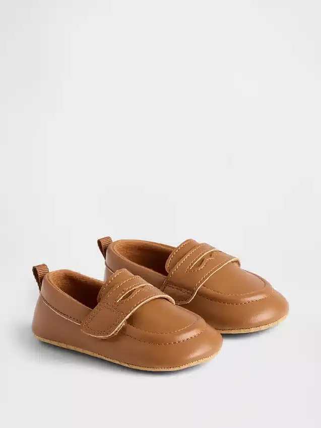 Mocasines de piel vegana para bebé