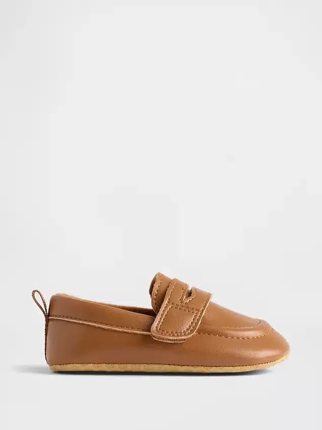 Mocasines de piel vegana para bebé