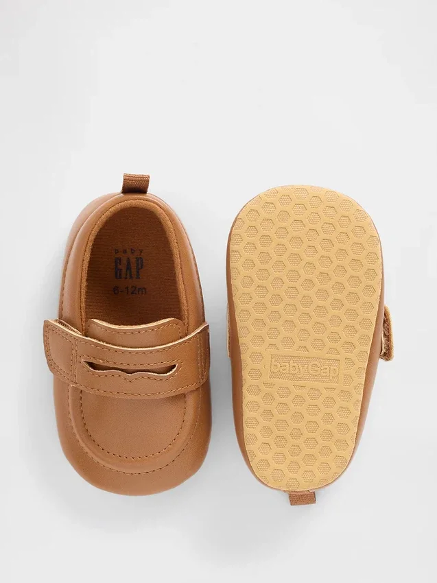 Mocasines de piel vegana para bebé