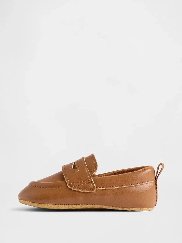Mocasines de piel vegana para bebé