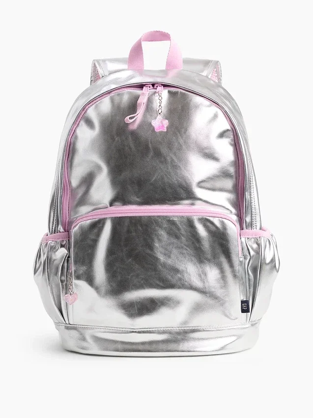 Mochila infantil con colgantes metalizados