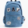 Mochila infantil de vaquero con parches con el logotipo
