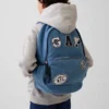 Mochila infantil de vaquero con parches con el logotipo