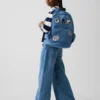 Mochila infantil de vaquero con parches con el logotipo