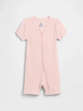 Mono corto «Baby First Favorites» de punto de canalé fino