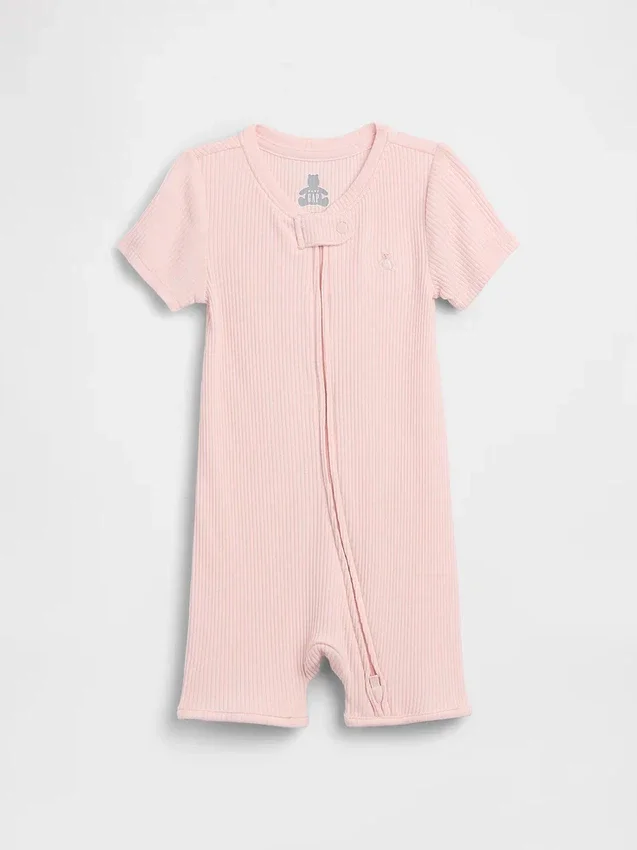 Mono corto «Baby First Favorites» de punto de canalé fino