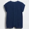 Mono corto de denim con gasa de algodón para bebé