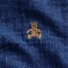 Mono corto de denim con gasa de algodón para bebé