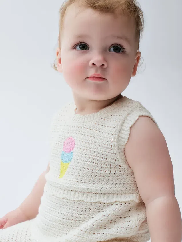 Mono corto de ganchillo «Baby Ice Cream»