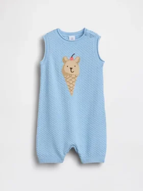 Mono corto de ganchillo «Baby Ice Cream Bear»