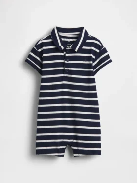 Mono corto de polo de jersey para bebé