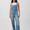 Mono de denim ultrasuave de corte holgado