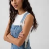 Mono de denim ultrasuave de corte holgado