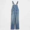 Mono de denim ultrasuave de corte holgado