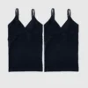 Pack de 2 camisetas de tirantes cruzadas sin costuras premamá de Ingrid and Isabel Basics