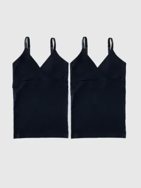 Pack de 2 camisetas de tirantes cruzadas sin costuras premamá de Ingrid and Isabel Basics