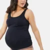 Pack de 2 camisetas sin costuras de Ingrid and Isabel Basics premamá con soporte para la barriga