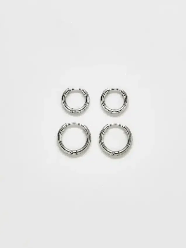 Pack doble de pendientes de aro mini Admiral Row