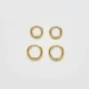 Pack doble de pendientes de aro mini Admiral Row