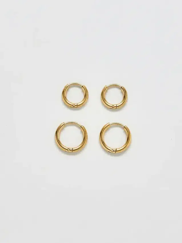 Pack doble de pendientes de aro mini Admiral Row
