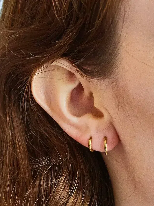Pack doble de pendientes de aro mini Admiral Row