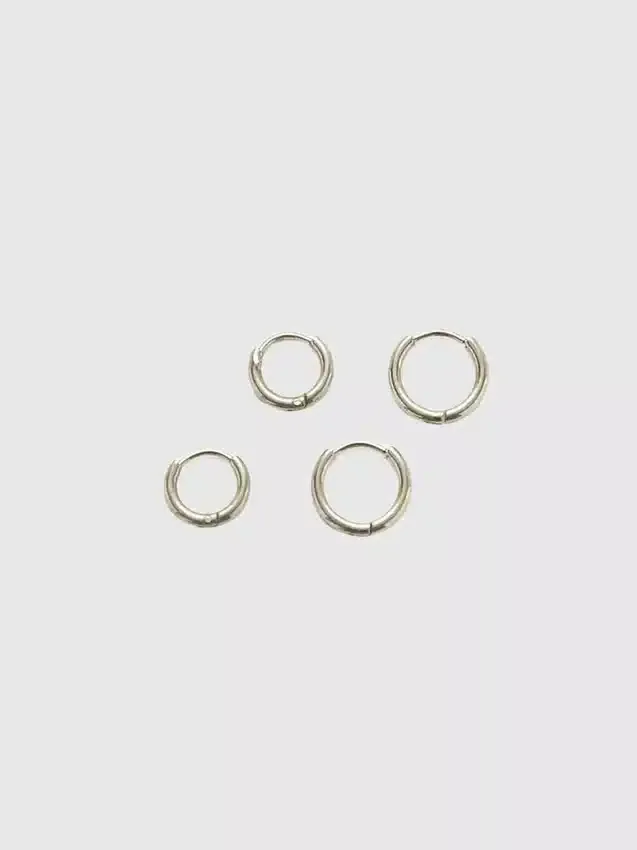Pack doble de pendientes de aro mini Admiral Row