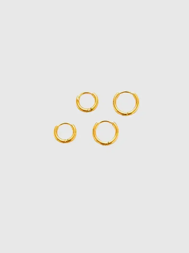 Pack doble de pendientes de aro mini Admiral Row