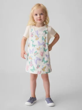 Pantalón-falda con estampado de mariposas para bebés y niños