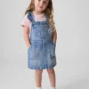 Pantalón-falda con volantes de denim para bebés y niños