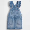 Pantalón-falda con volantes de denim para bebés y niños