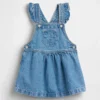 Pantalón-falda vaquero con bolsillo en forma de oso para bebés y niños