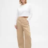 Pantalones acampanados de pana de talle alto
