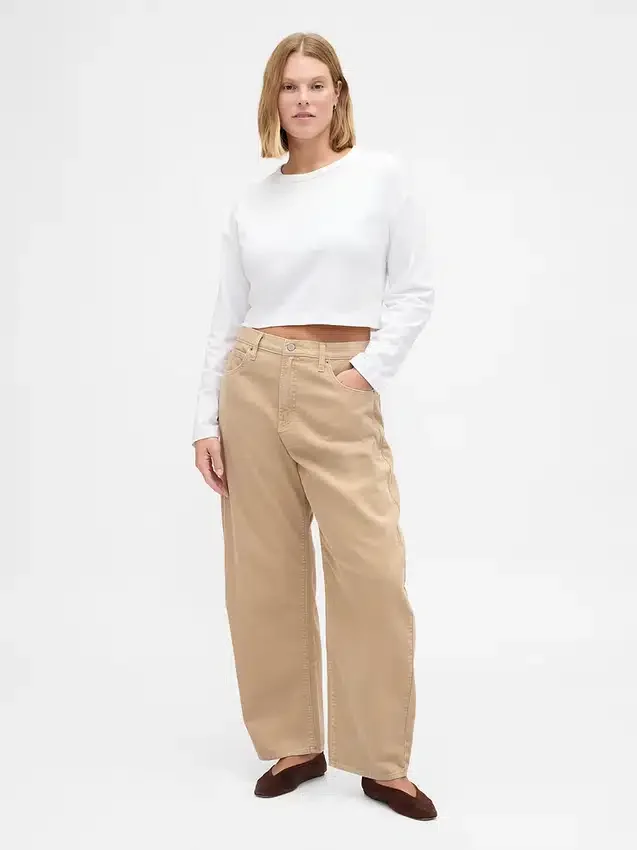 Pantalones acampanados de pana de talle alto