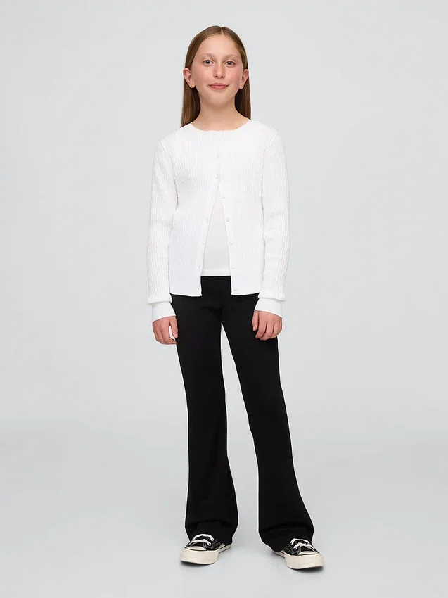 Pantalones acampanados de ponte para uniforme infantil