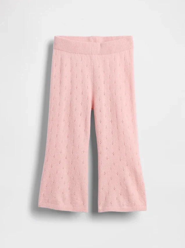 Pantalones acampanados de punto «Pointelle» CashSoft para bebés y niños pequeños