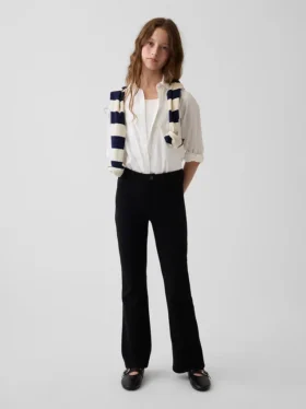 Pantalones acampanados de uniforme para niños, de tejido Ponte