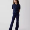 Pantalones acampanados de uniforme para niños, de tejido Ponte