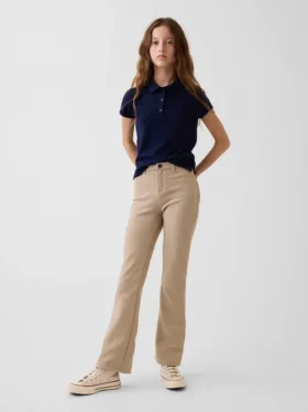 Pantalones acampanados de uniforme para niños, de tejido Ponte