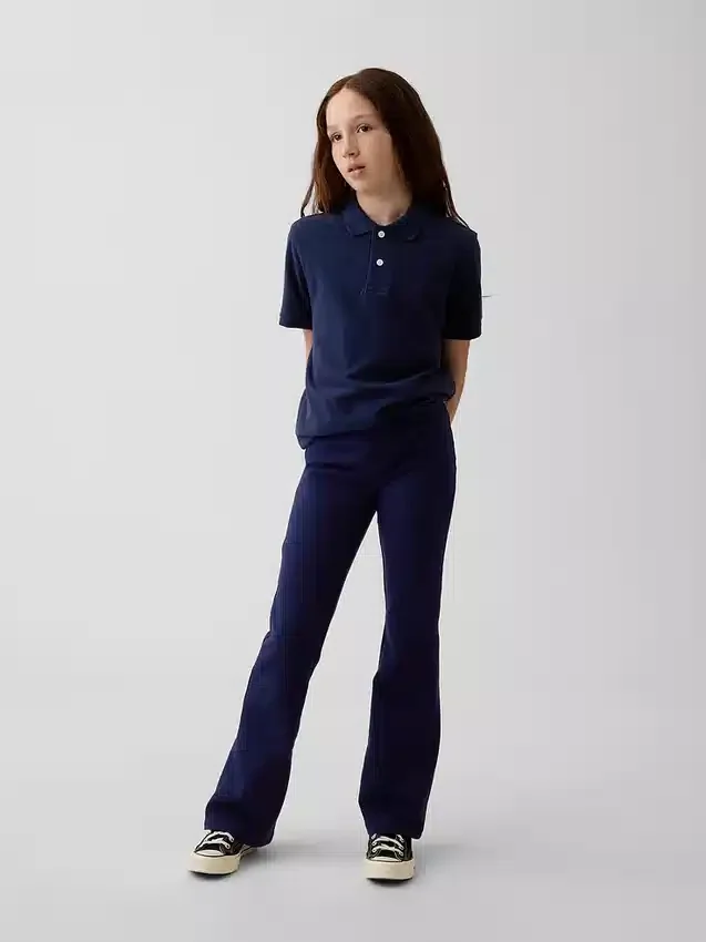 Pantalones acampanados de uniforme para niños, de tejido Ponte