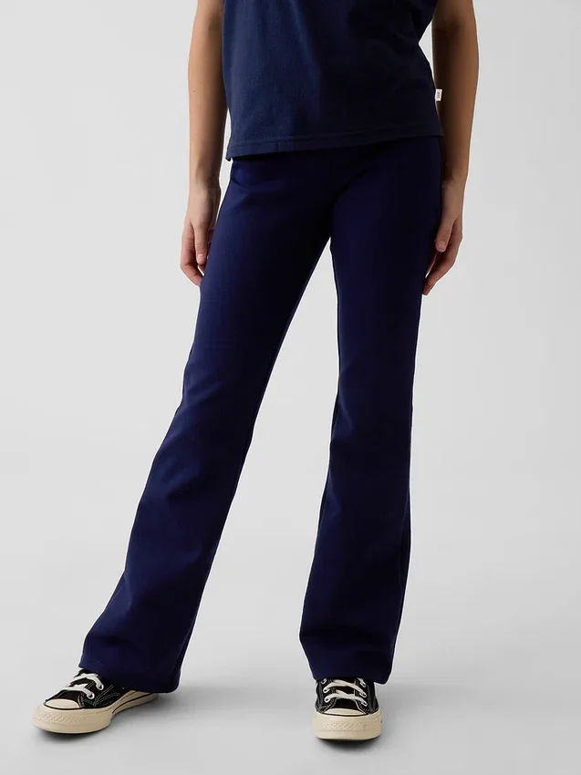 Pantalones acampanados de uniforme para niños, de tejido Ponte
