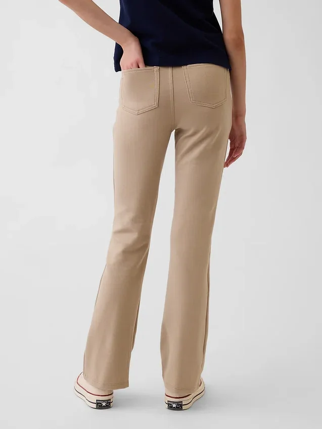 Pantalones acampanados de uniforme para niños, de tejido Ponte