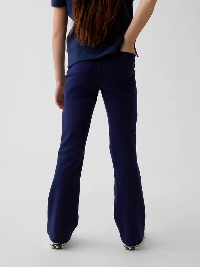 Pantalones acampanados de uniforme para niños, de tejido Ponte