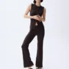 Pantalones acampanados modernos de canalé ancho