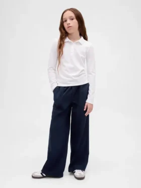 Pantalones anchos cómodos para uniforme infantil