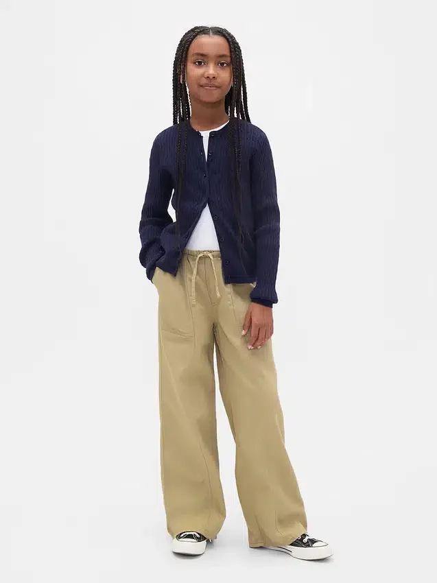 Pantalones anchos cómodos para uniforme infantil