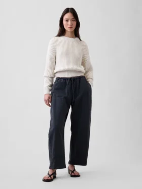 Pantalones anchos de corte holgado con doble refuerzo en las rodillas