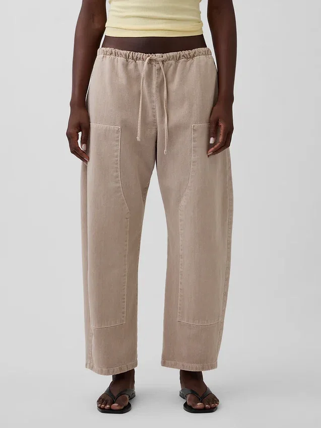 Pantalones anchos de corte holgado con doble refuerzo en las rodillas