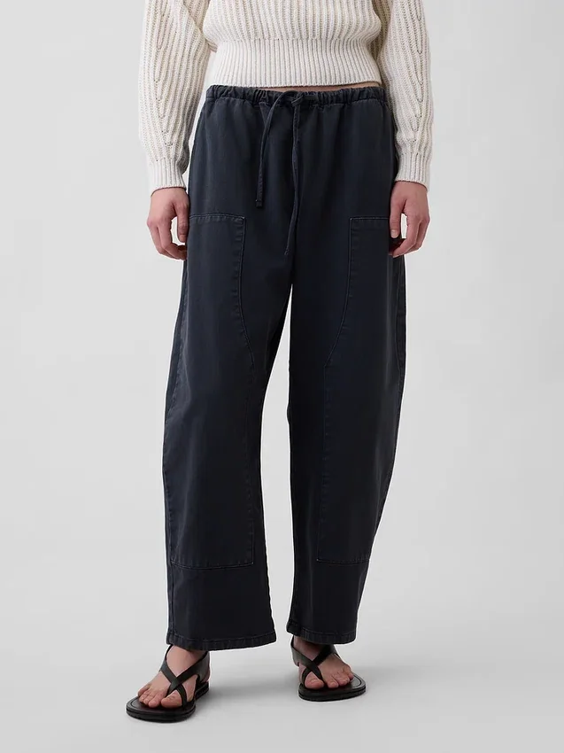 Pantalones anchos de corte holgado con doble refuerzo en las rodillas