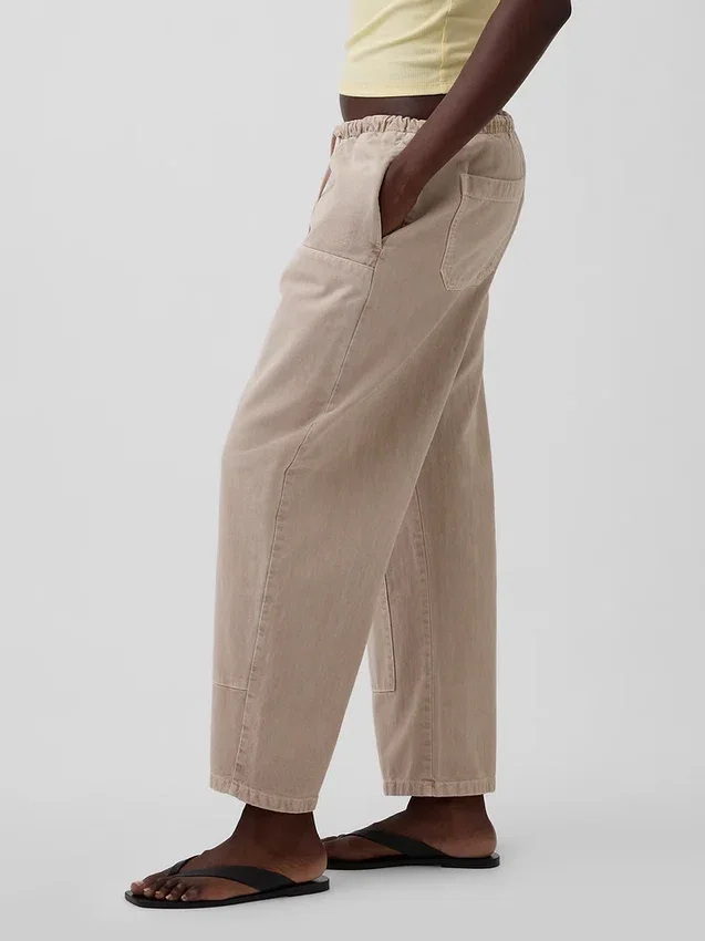 Pantalones anchos de corte holgado con doble refuerzo en las rodillas