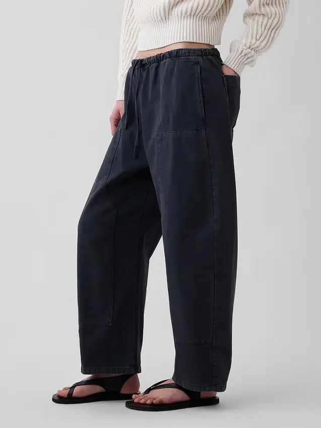 Pantalones anchos de corte holgado con doble refuerzo en las rodillas